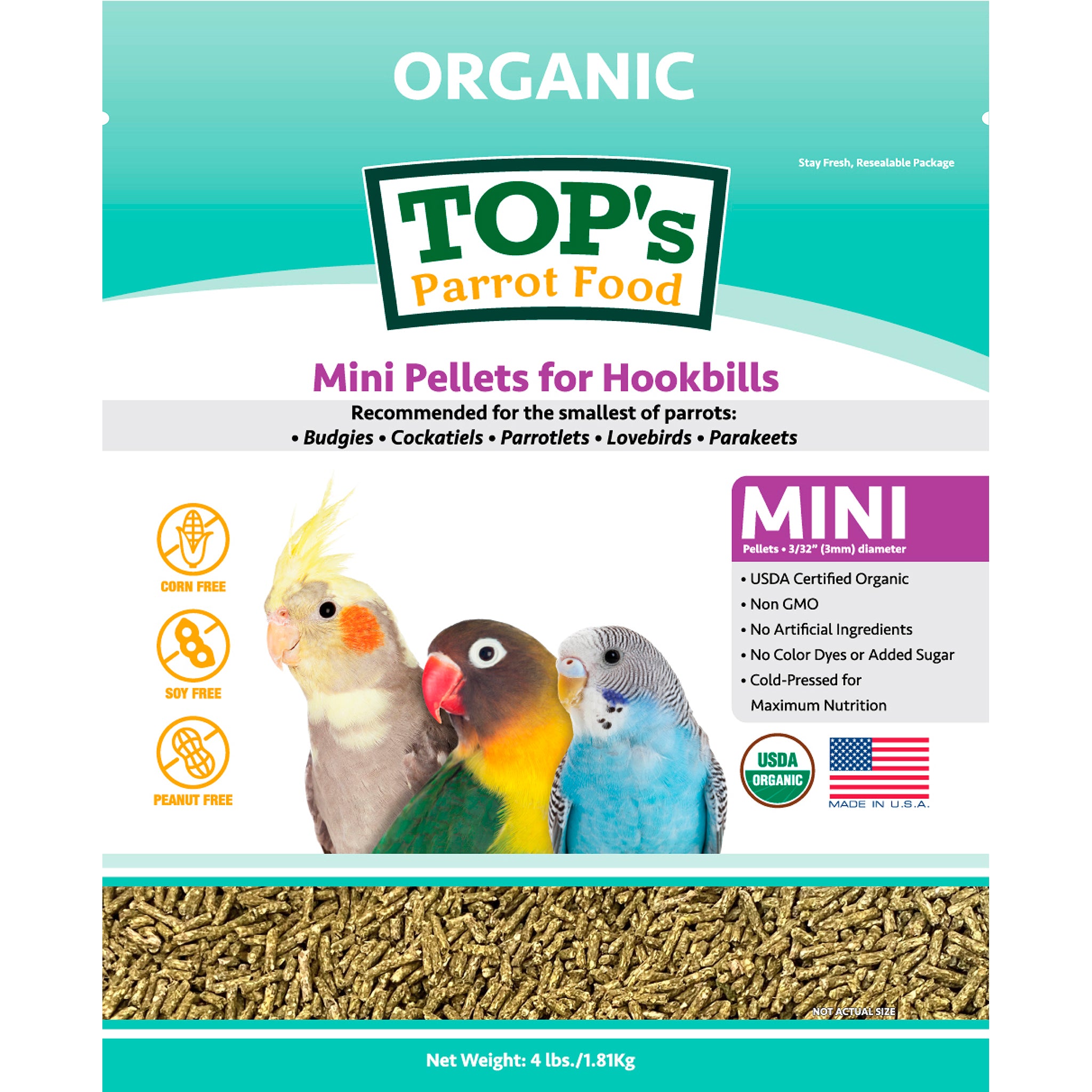 TOP's Mini Pellets For Hookbills - 4lb – Parrot Stars