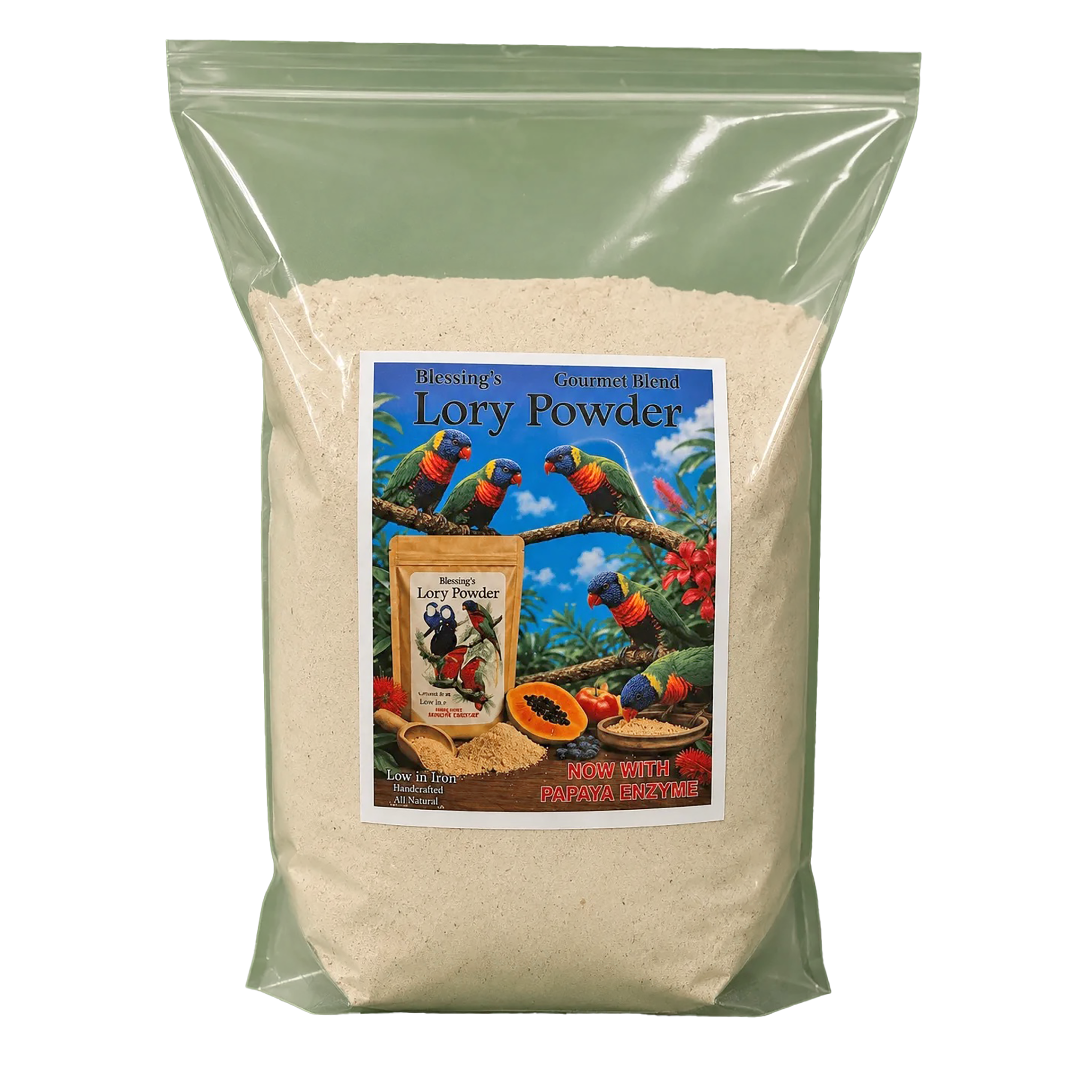 Lory Food Products Blessing's Lory Powder Gourmet Blend - Low-Iron