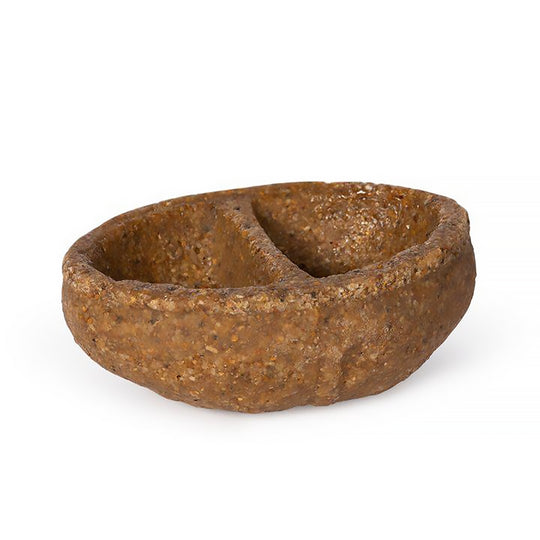 A&E Cage Company Divided Sandstone Oval Java Cup - Java Tree Stand Replacement Dish #02