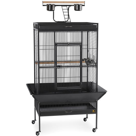 Prevue Pet Products Playtop Bird Home Black - 30” x 22” - Parrot Enclosure #3153BLK