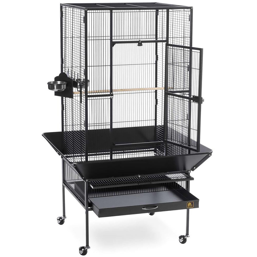 Prevue Pet Products Park Plaza Bird Cage Black - 24” x 20” - Small Bird Enclosure #3352BLK
