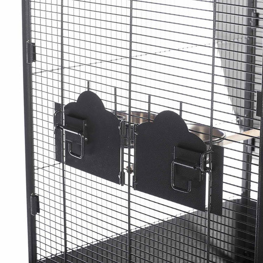 Prevue Pet Products Park Plaza Bird Cage Black - 24” x 20” - Small Bird Enclosure #3352BLK