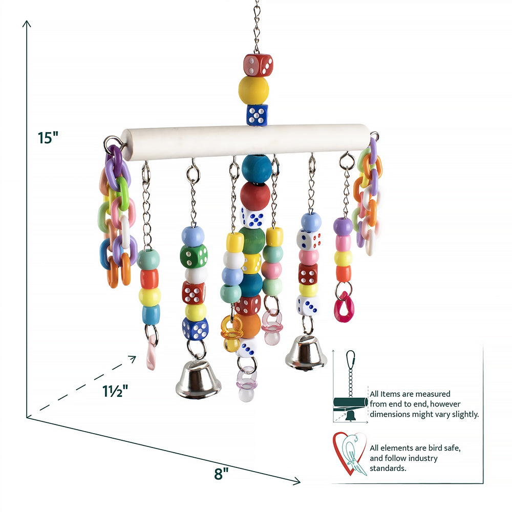 Aria Wooden And Plastic - Motion & Chew Bird Toy #2011