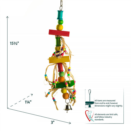 Aria Straw Dancer - Hanging Chew Bird Toy #2111