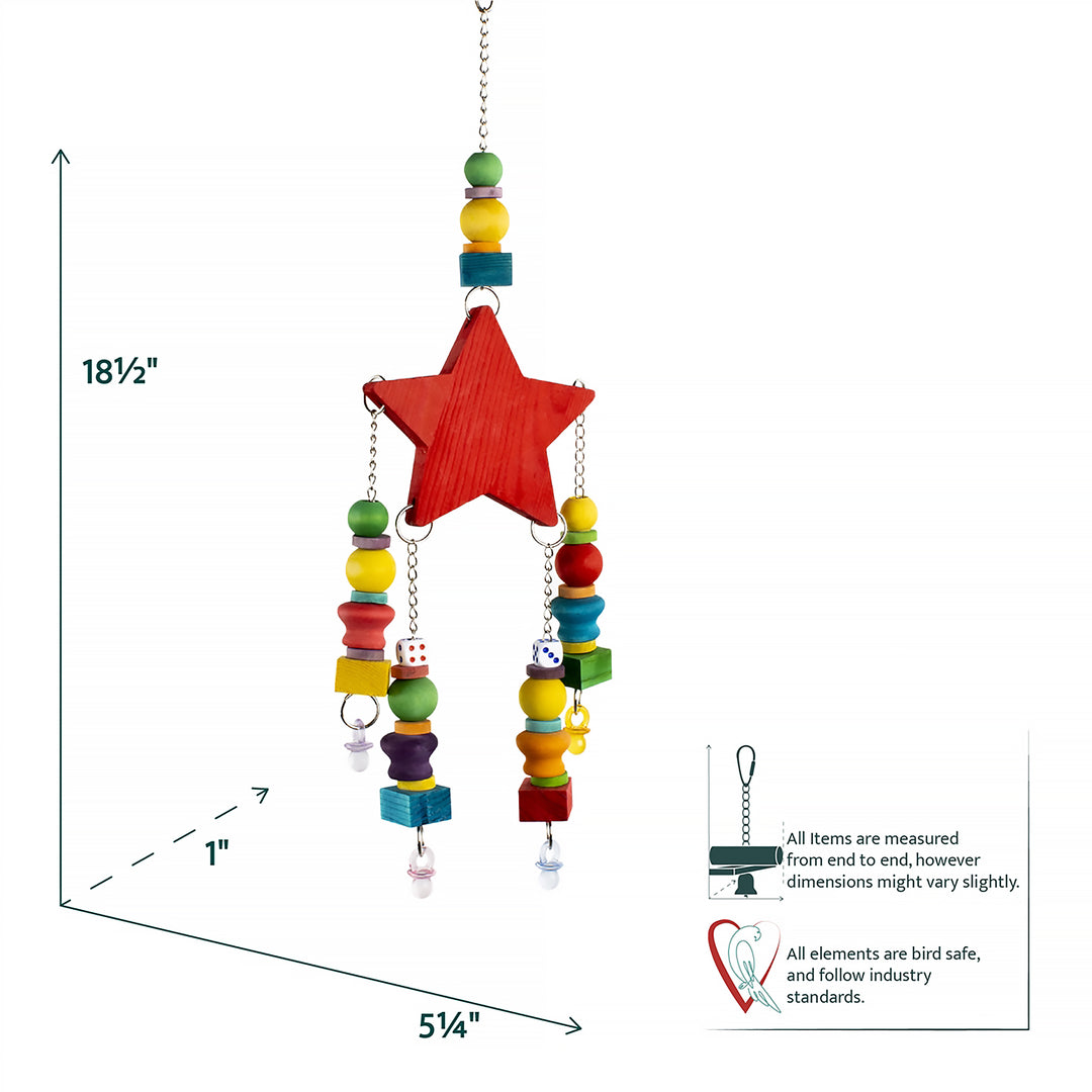 Aria Star Bright - Hanging Chew Bird Toy #2235