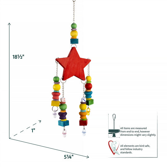 Aria Star Bright - Hanging Chew Bird Toy #2235