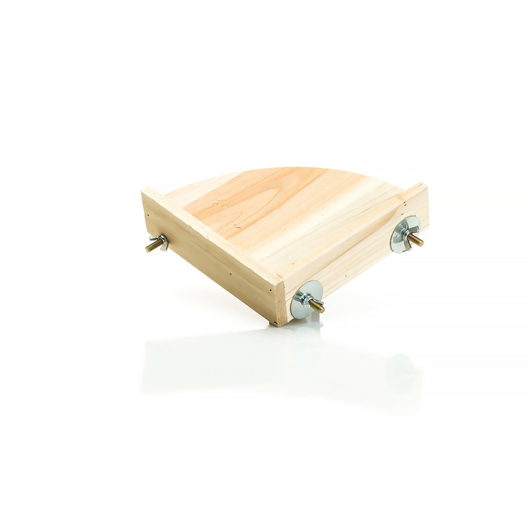 Aria Corner Flat Wood Perch - Platform Bird Perch #8058