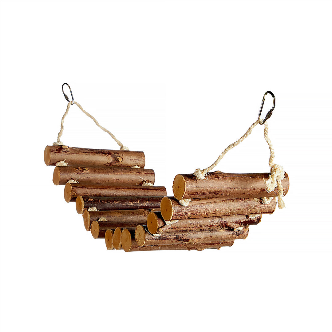 Aria Bridgerton Swing Bridge - Natural Wood Bird Swing #2348