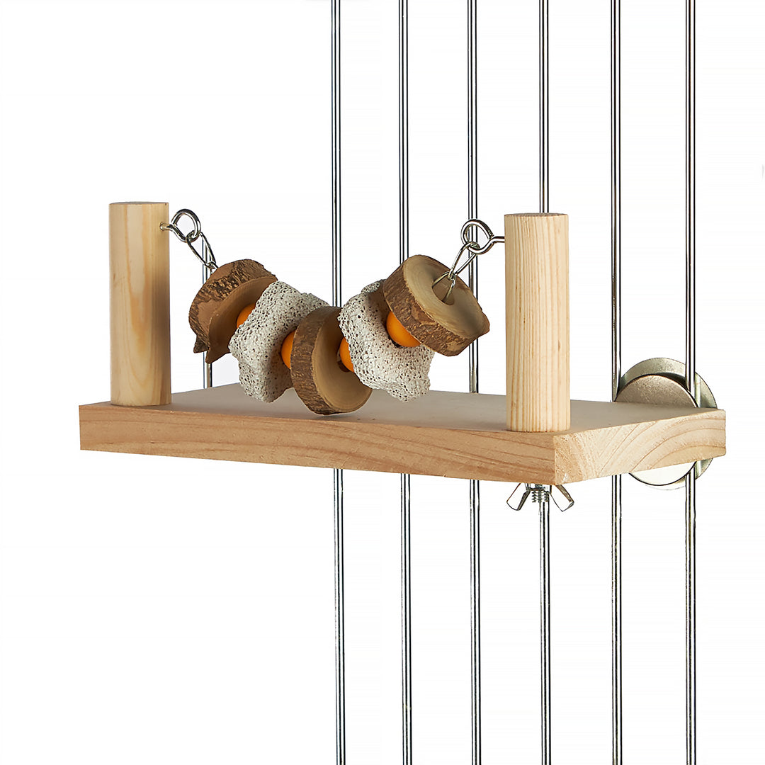 Aria Balcony and Bobbles - Chewable Flat Perch Bird Toy #2394