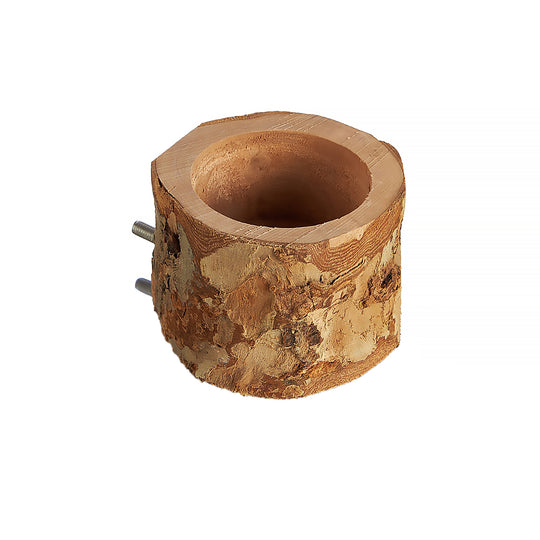 Aria Log Cup - Bird Cage Wooden Feeding Bowl Perch Cup #2397
