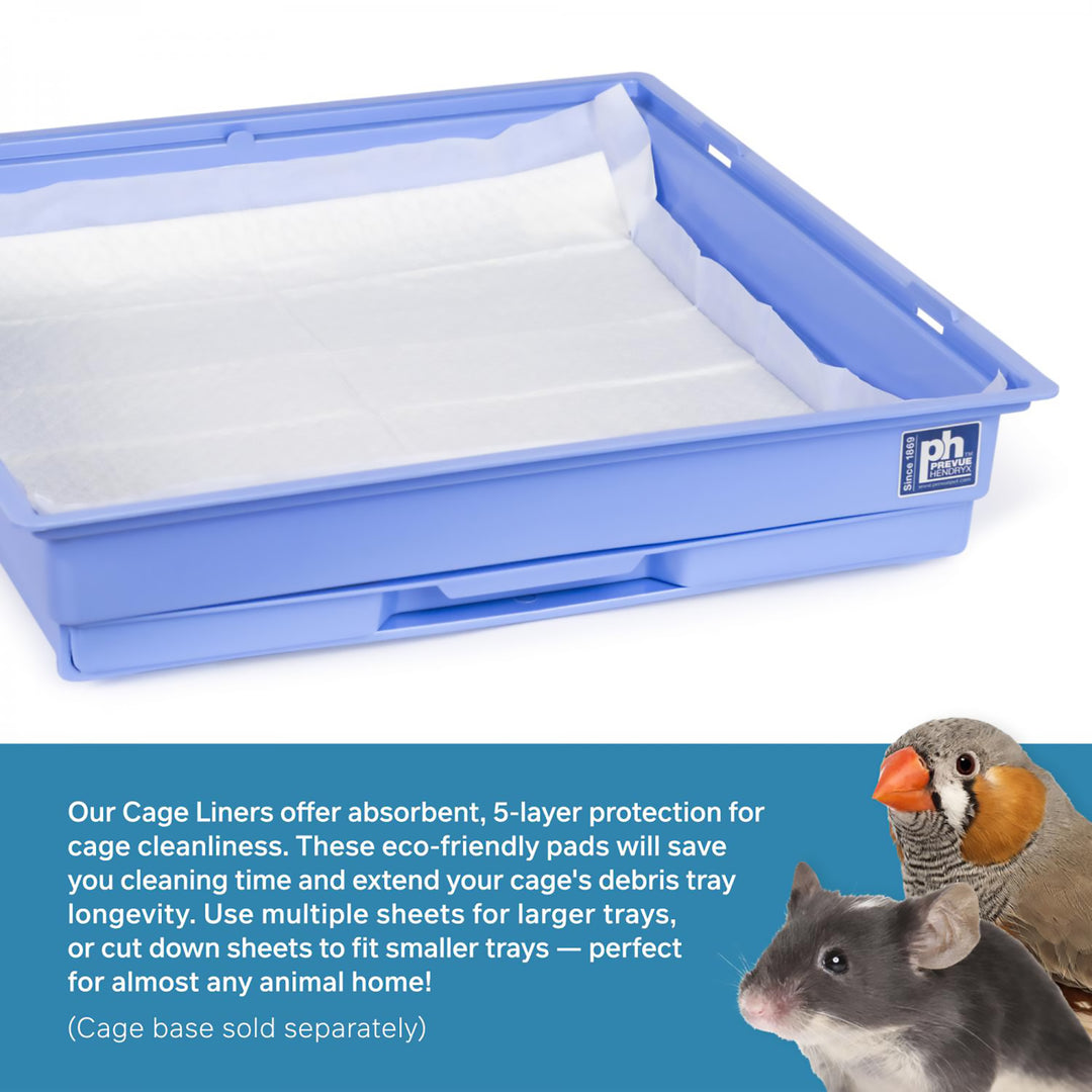 Prevue Pet Products Cage Liners 20 Pack - 5-Layer Lining Pads for Parrot Cages #18100