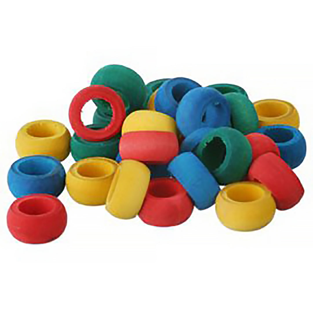 Fun Max The Teacher Ring Stacks Refill Wood Rings - 28 Count - Interactive & Training Bird Toy