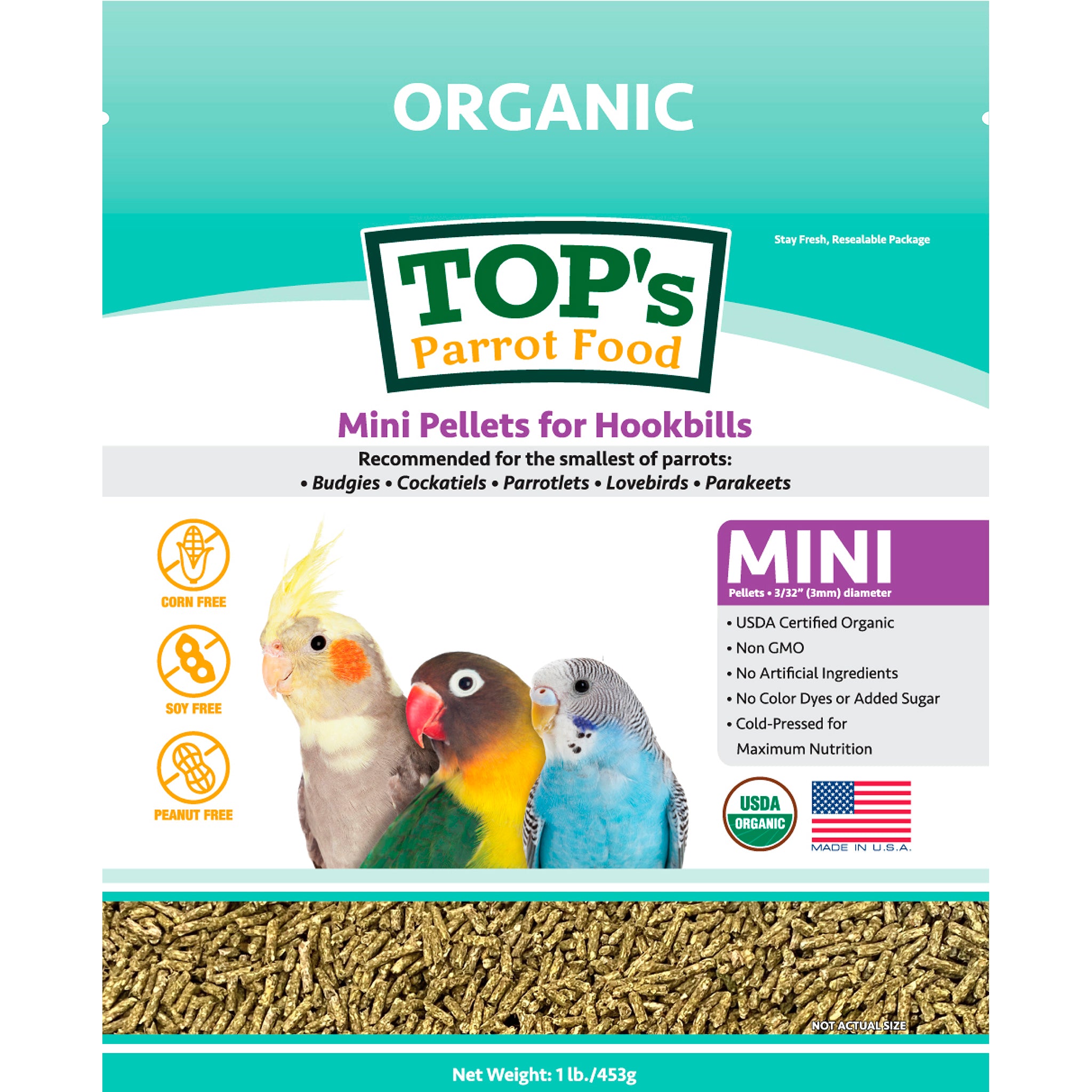 繁殖・育成用品 TOP's Mini Pellets for Hookbills TOP's Mini Pellets For Hookbills - 1lb – Parrot Stars