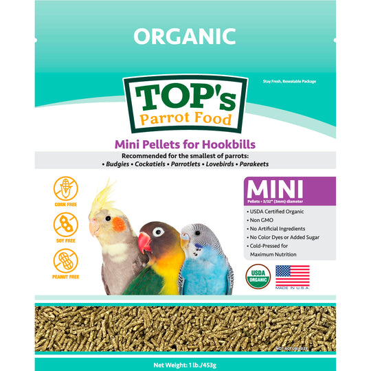 TOP's Mini Pellets For Hookbills - 1lb