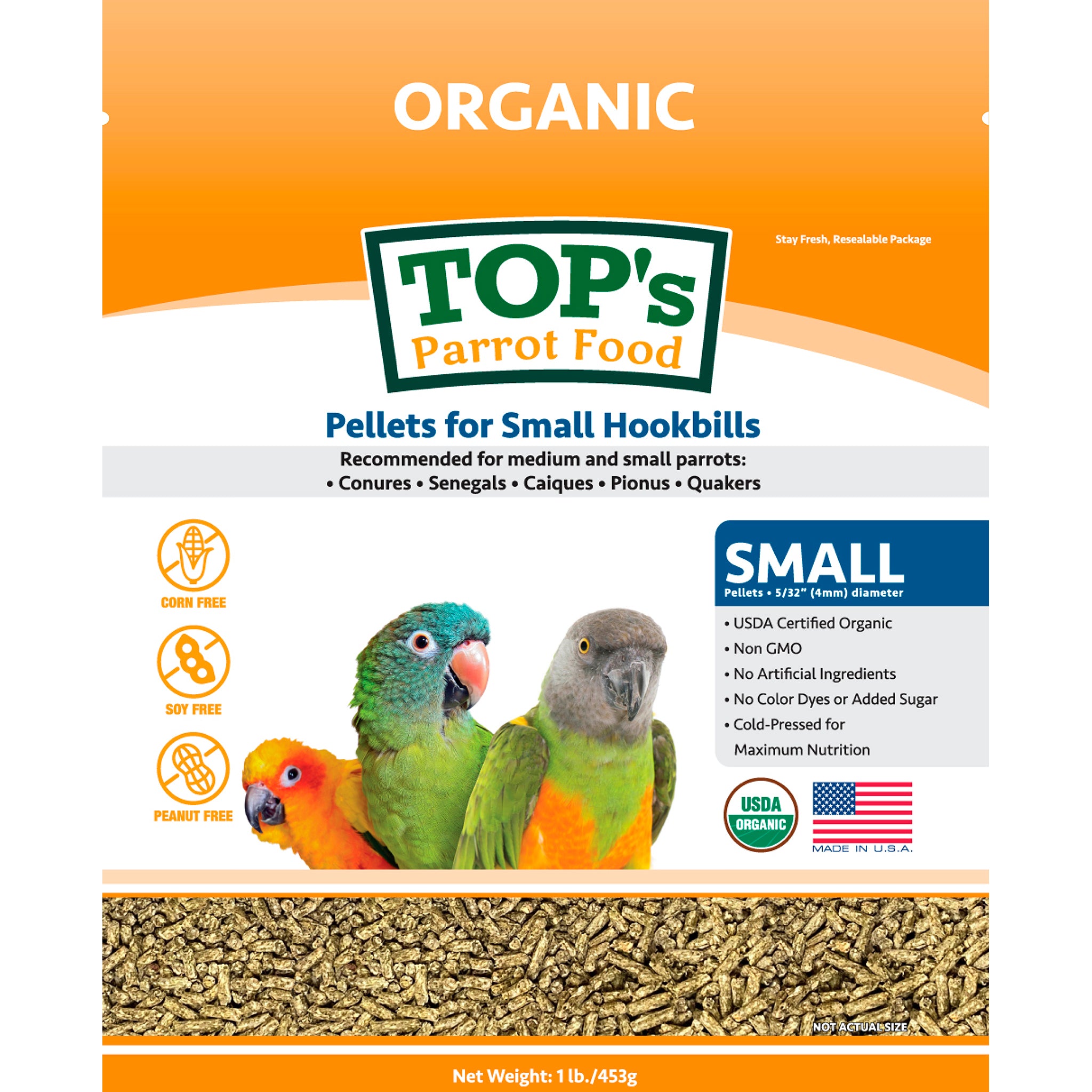 TOP's Pellets For Small Hookbills - 1lb – Parrot Stars
