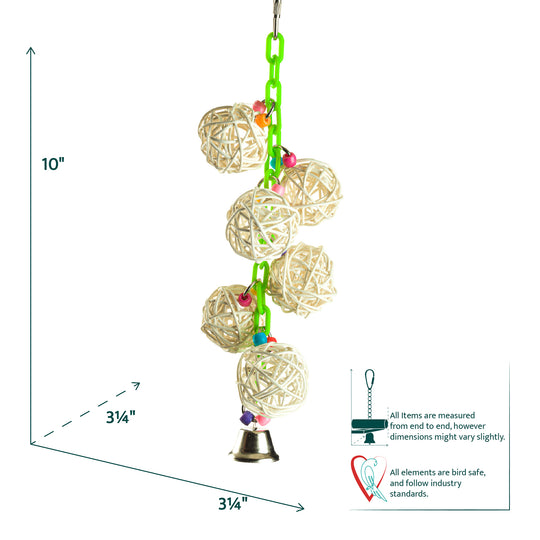 Aria Wicker Links 6 Links - Chew Bird Toy #2049