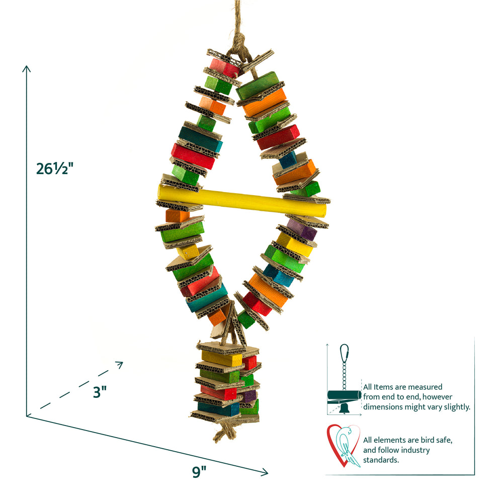 Aria Chewy Dewy - Extra-Large Chew Bird Toy #2202