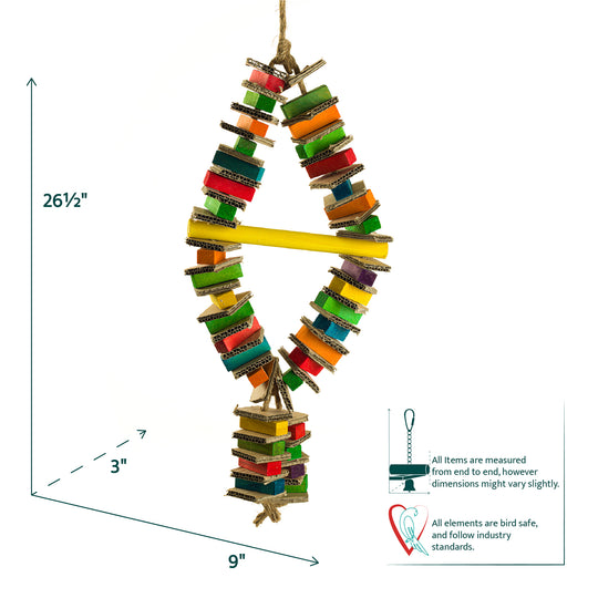 Aria Chewy Dewy - Extra-Large Chew Bird Toy #2202