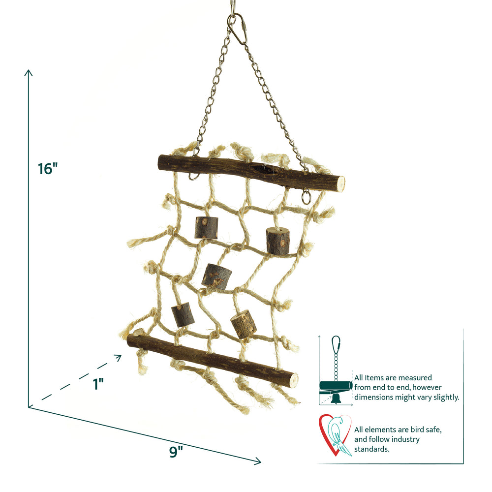Aria Logger Net - Climbing Chew Bird Toy #2222