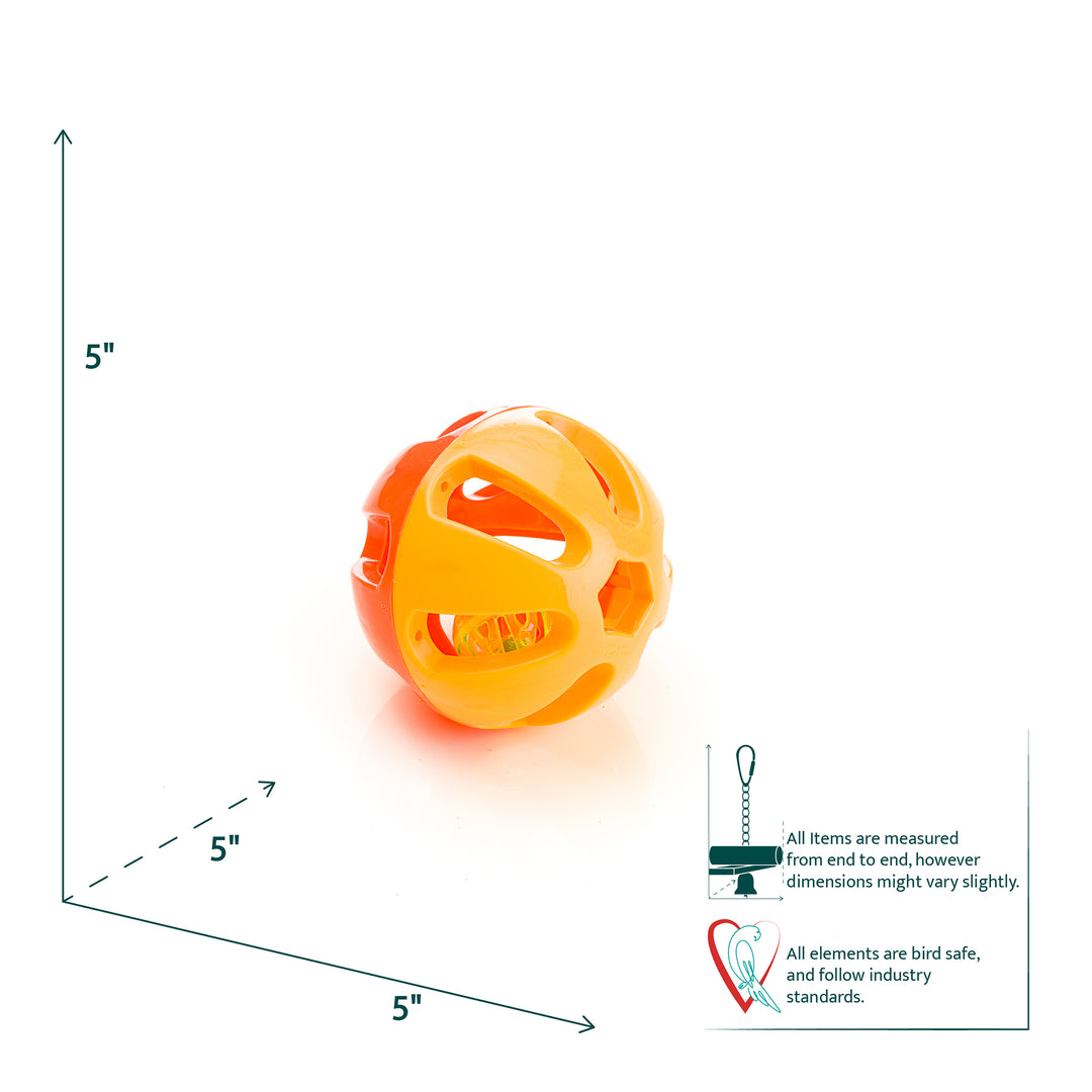 Aria Jingle Ball 5" - Foot Bird Toy with Sound #2227