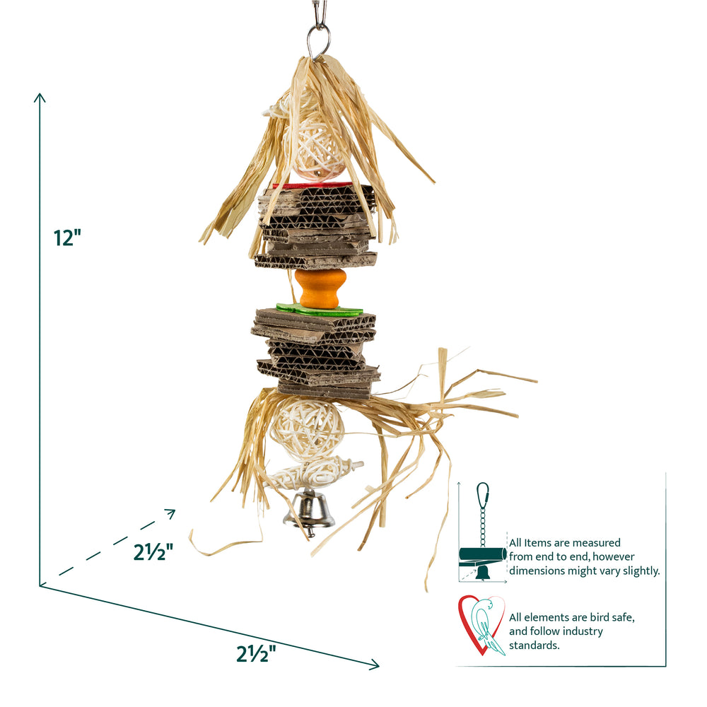 Aria Crazy Cardboard - Chew & Foraging Bird Toy #2256