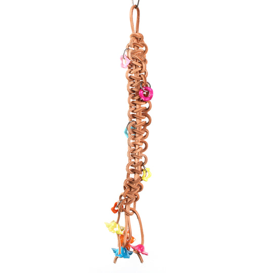 Aria Leather Braid & Bangles - Chew Bird Toy #2261