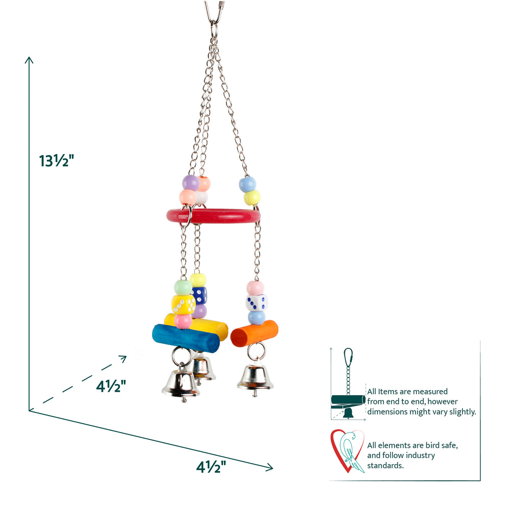 Aria Ring-A-Ding Swing - Foot & Chew Bird Toy #2276