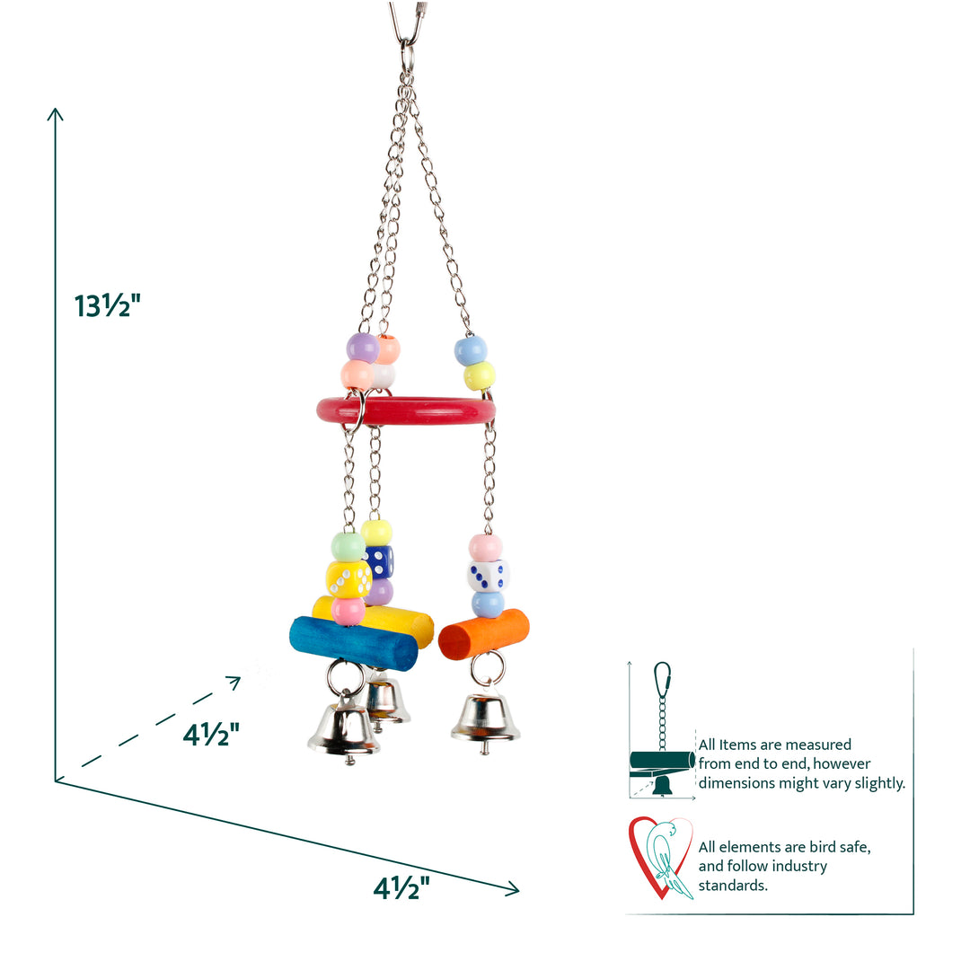Aria Ring-A-Ding Swing - Foot & Chew Bird Toy #2276