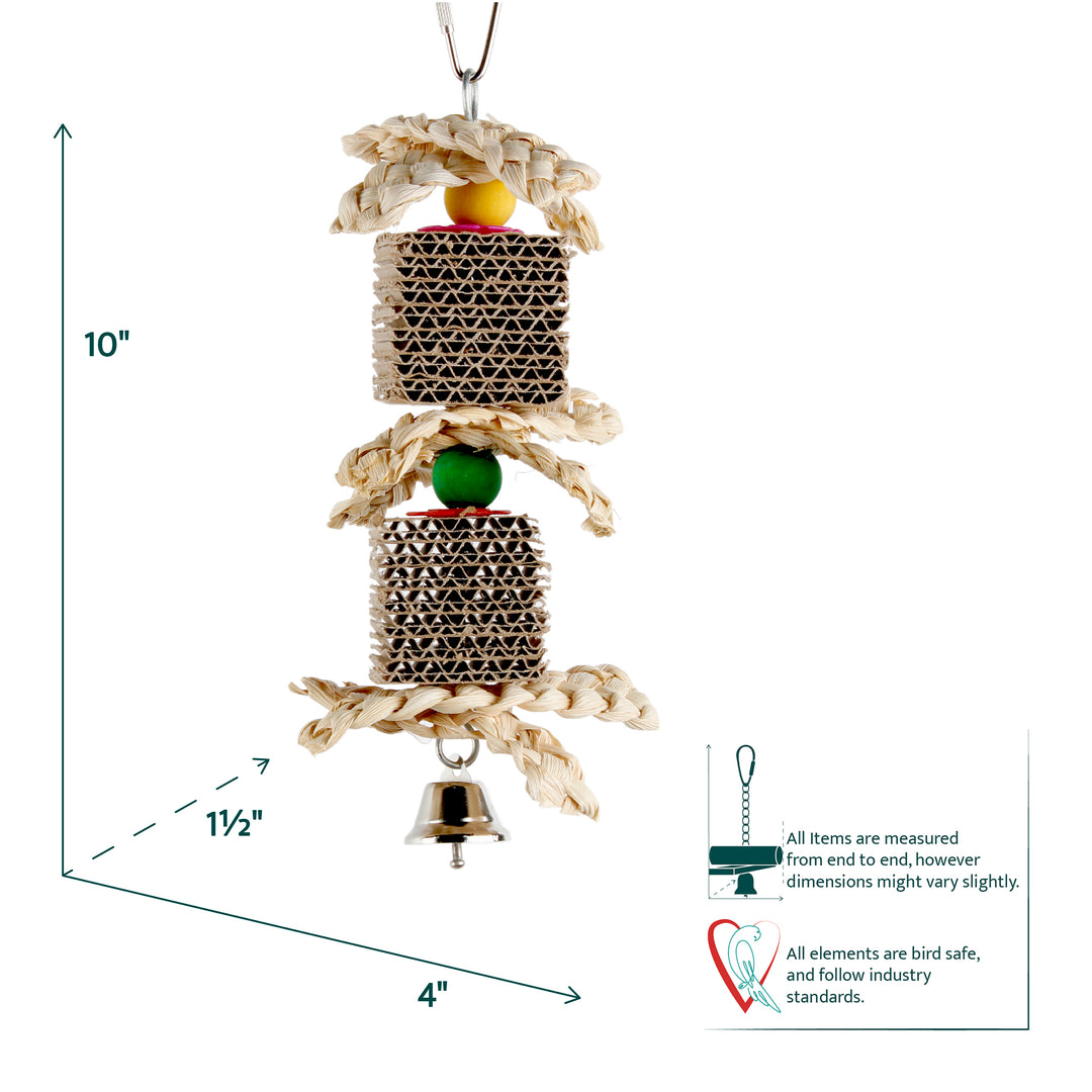 Aria Cardboard & Braids Junior - Chew Bird Toy #2309