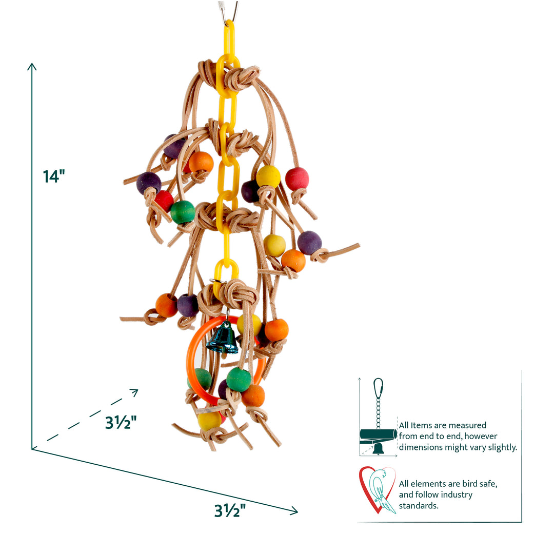 Aria Looney Leather Laces - Chew Bird Toy #2310