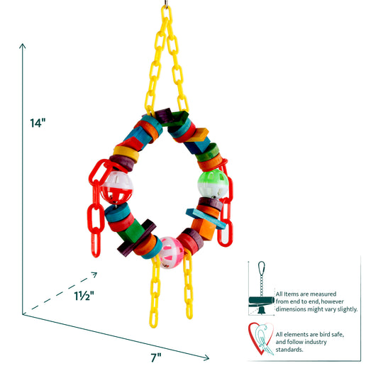Aria Rainbow Ring & Things - Chew Bird Toy #2312