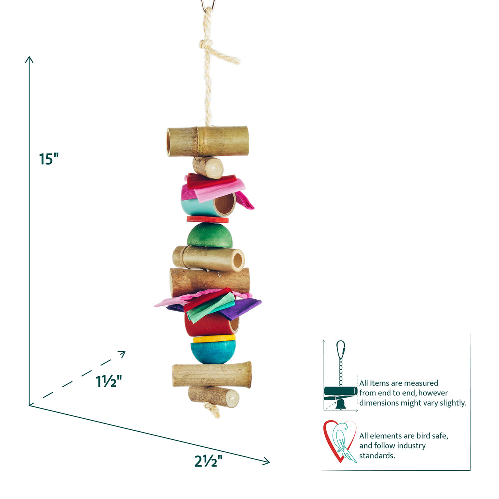 Aria Tissue & Bamboo - Chew Bird Toy #2314