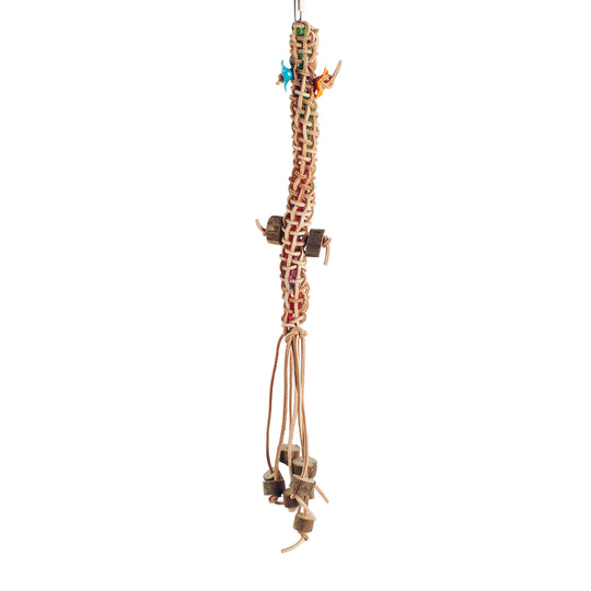 Aria Leather Wiggle Worm - Chew Bird Toy #2317