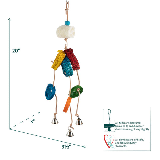 Aria Lanky Loofa - Chew Bird Toy #2323