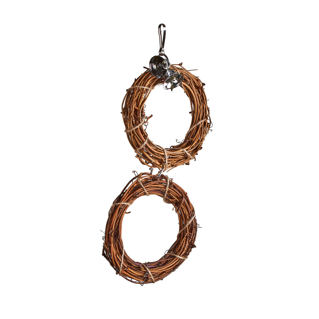 Aria Duo Wicker Rings - Chew Bird Toy #2374