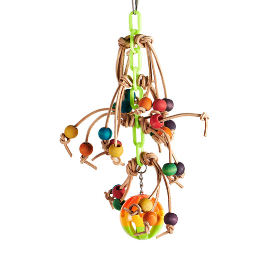 Aria Loco Leather Lacecapade - Chew Bird Toy #2473