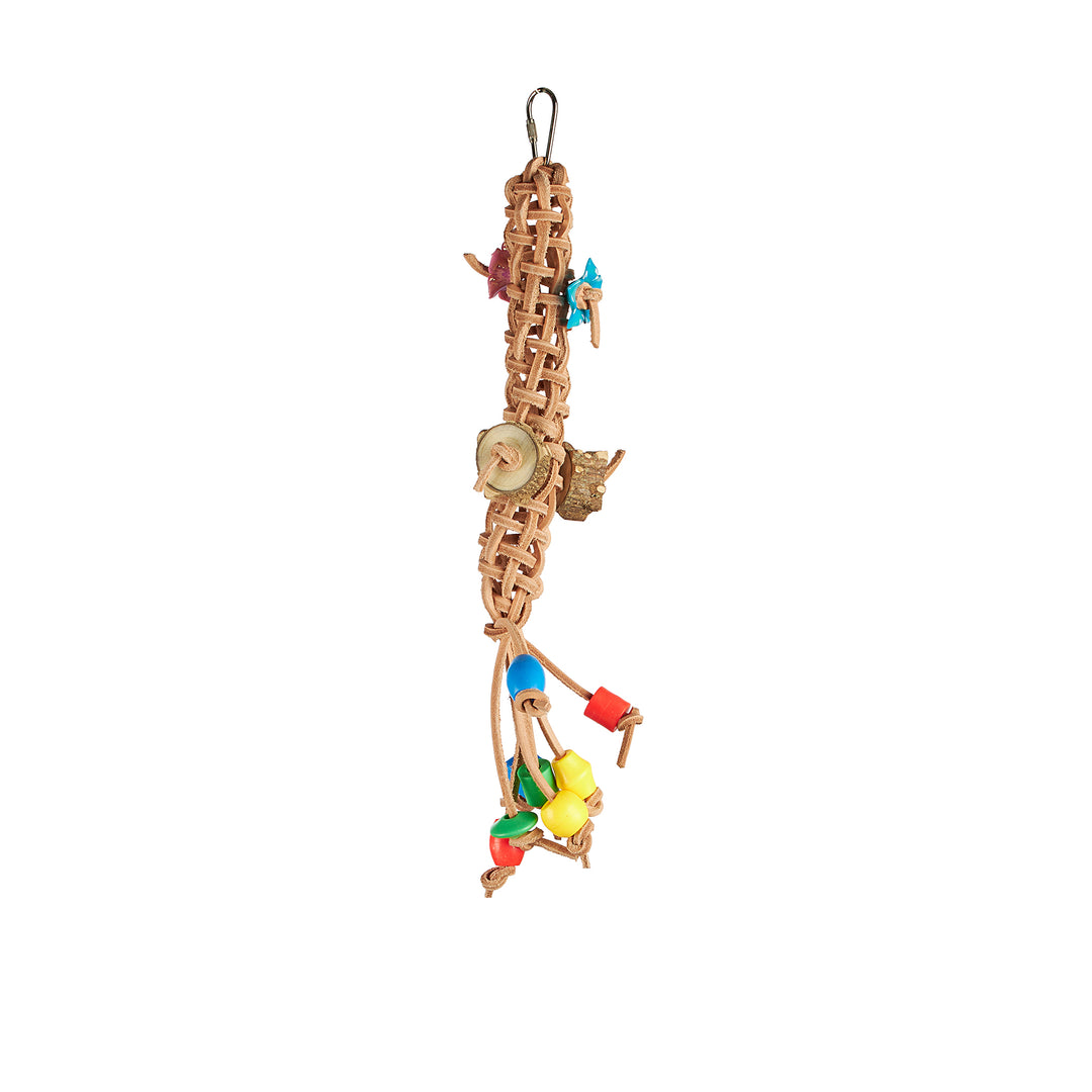 Aria Braided Leather Tassles - Chew & Foraging Bird Toy #2475
