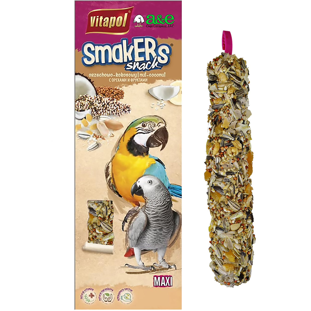 VitaPol Parrot MAXI Smakers Treat Sticks - Nut/Coconut - Twin Pack