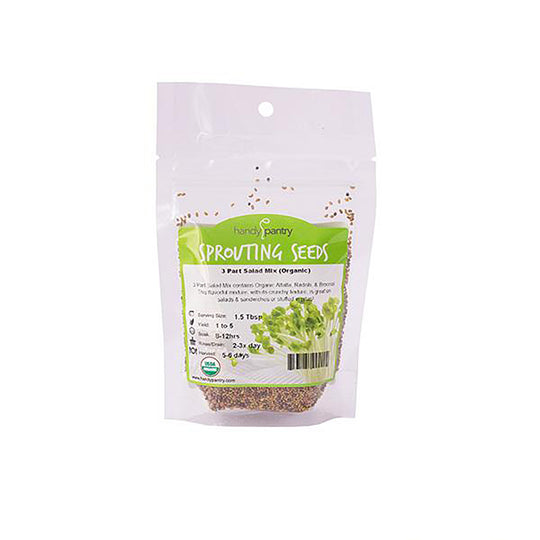 Handy Pantry Sprouting Seeds 3 Part Salad Mix Organic - 4oz