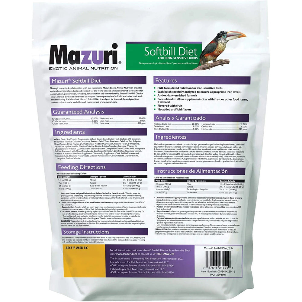 Mazuri Softbill Diet - 2lb