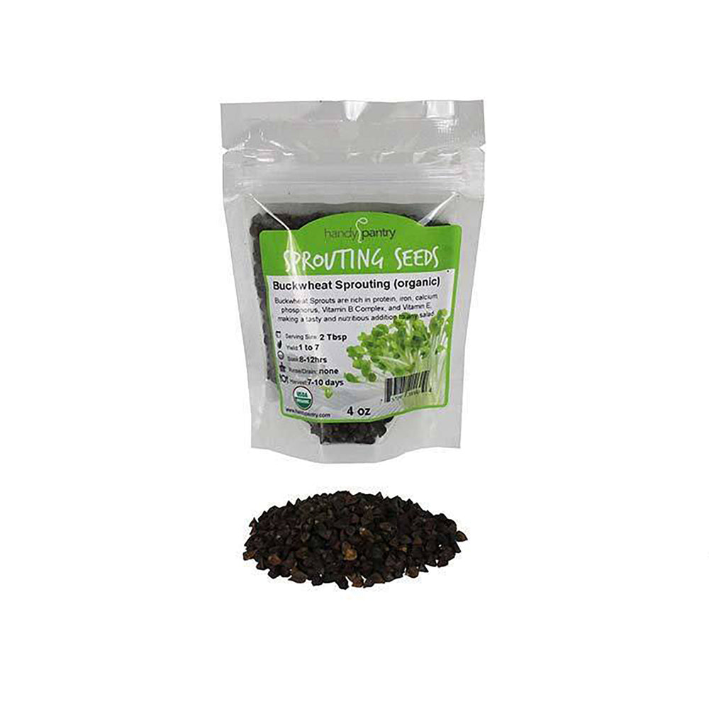 Handy Pantry Sprouting Seeds Buckwheat Whole Organic - 4oz
