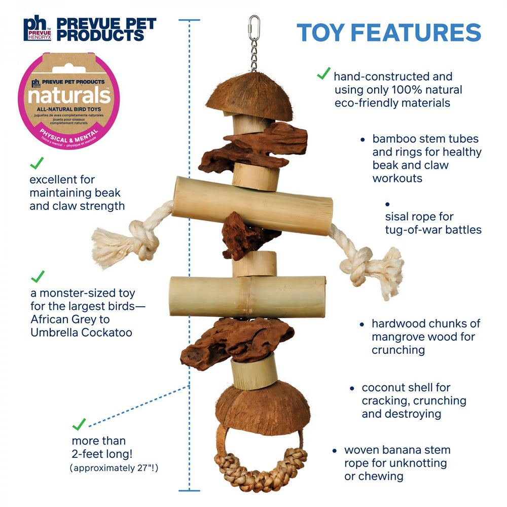 Prevue Pet Products Naturals Gorilla - Chew Extra-Large Bird Toy #62804