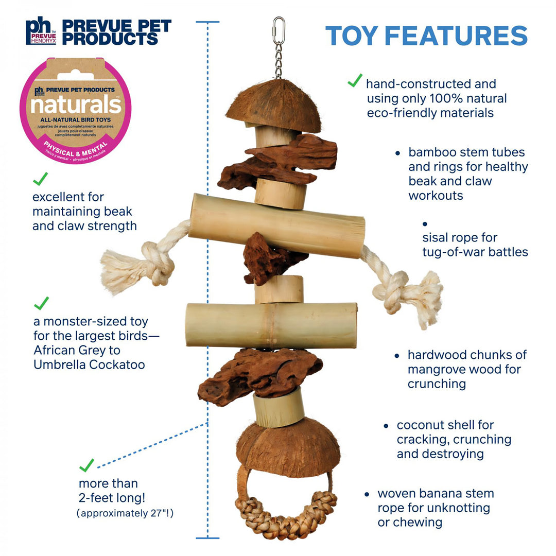 Prevue Pet Products Naturals Gorilla - Chew Extra-Large Bird Toy #62804