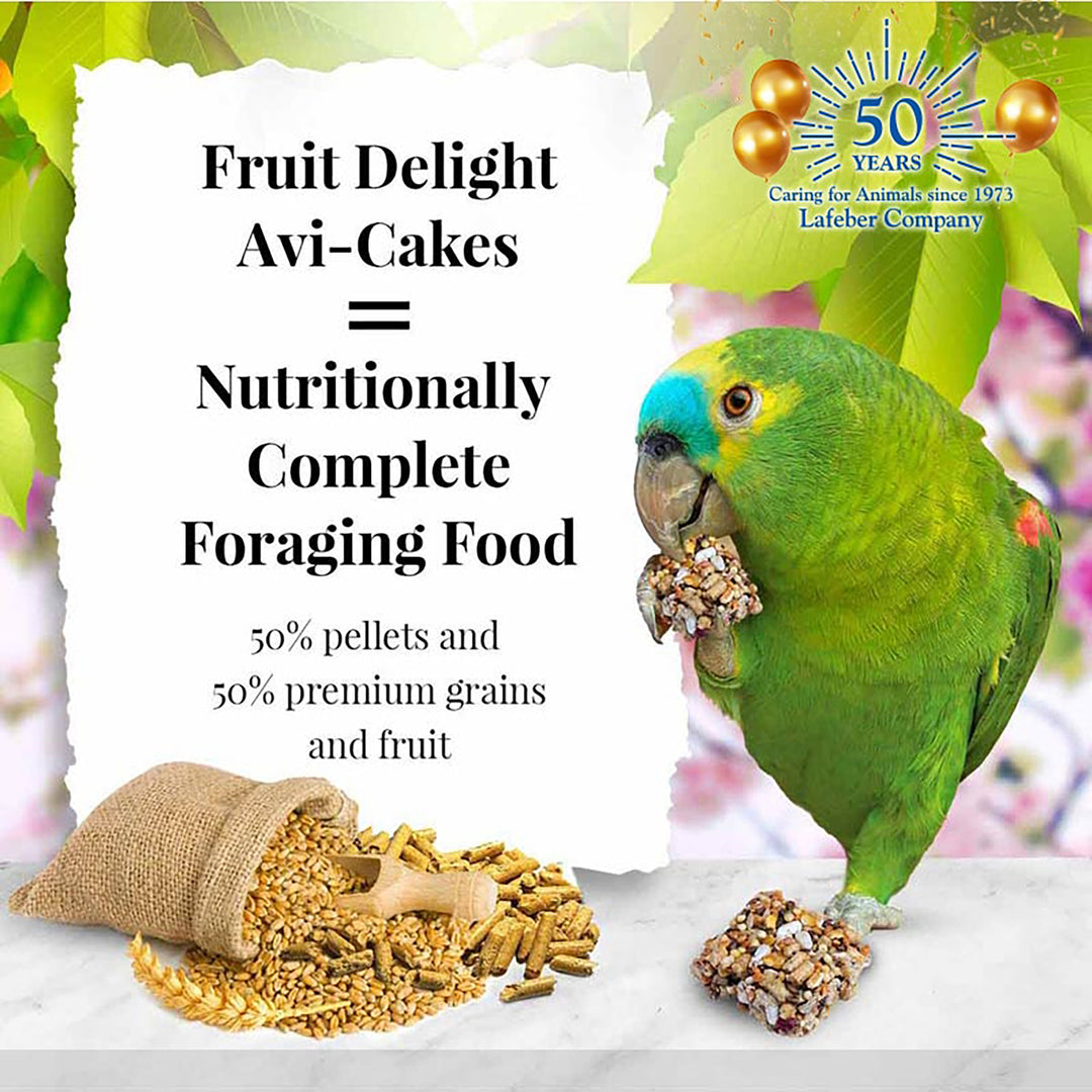 Lafeber's Fruit Delight Avi-Cakes for Parrots - 8oz