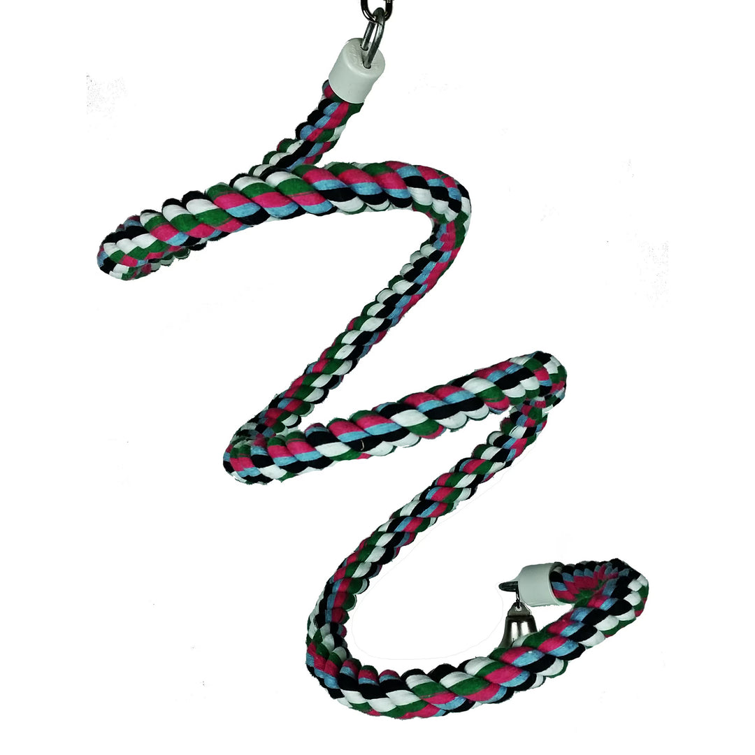 A&E Cage Company Medium Cotton Rope Boing 66" x 3/4" - Cotton Bungee Swing Bird Toy #HB552
