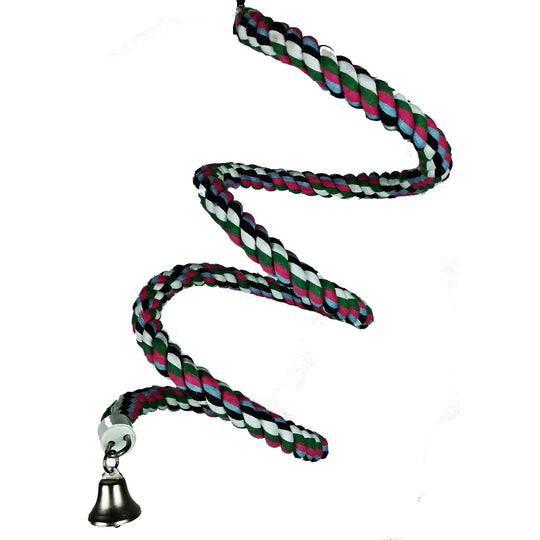 A&E Cage Company Medium Cotton Rope Boing 66" x 3/4" - Cotton Bungee Swing Bird Toy #HB552