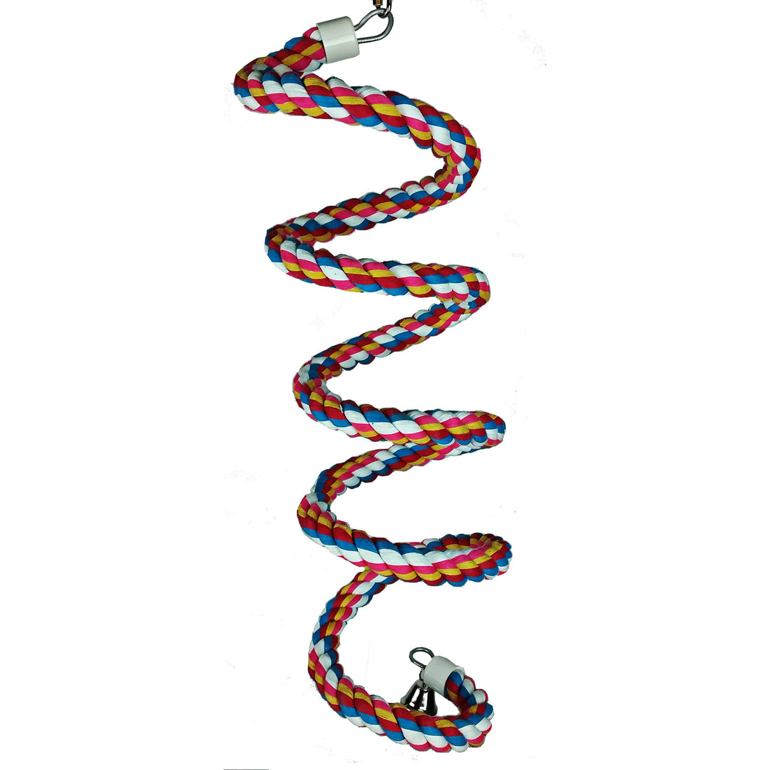 A&E Cage Company Large Cotton Rope Boing 96" x 1" - Cotton Bungee Swing Bird Toy #HB553