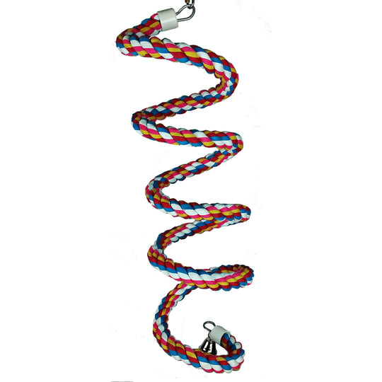 A&E Cage Company Large Cotton Rope Boing 96" x 1" - Cotton Bungee Swing Bird Toy #HB553