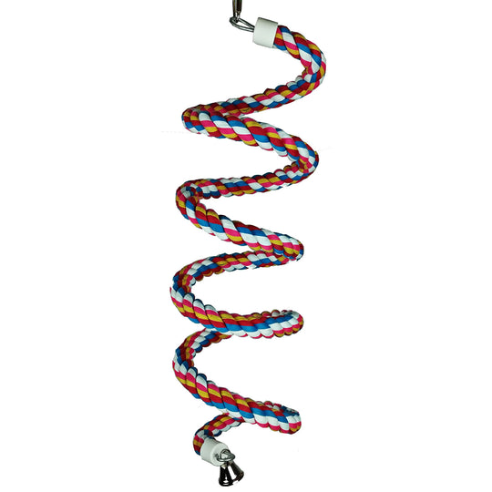 A&E Cage Company Large Cotton Rope Boing 96" x 1" - Cotton Bungee Swing Bird Toy #HB553
