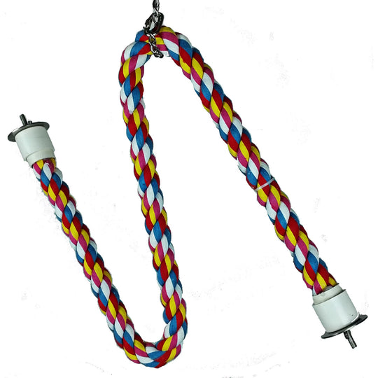 A&E Cage Company Large Cotton Cable Perch 36" - Soft Bendable Bird Perch #HB573